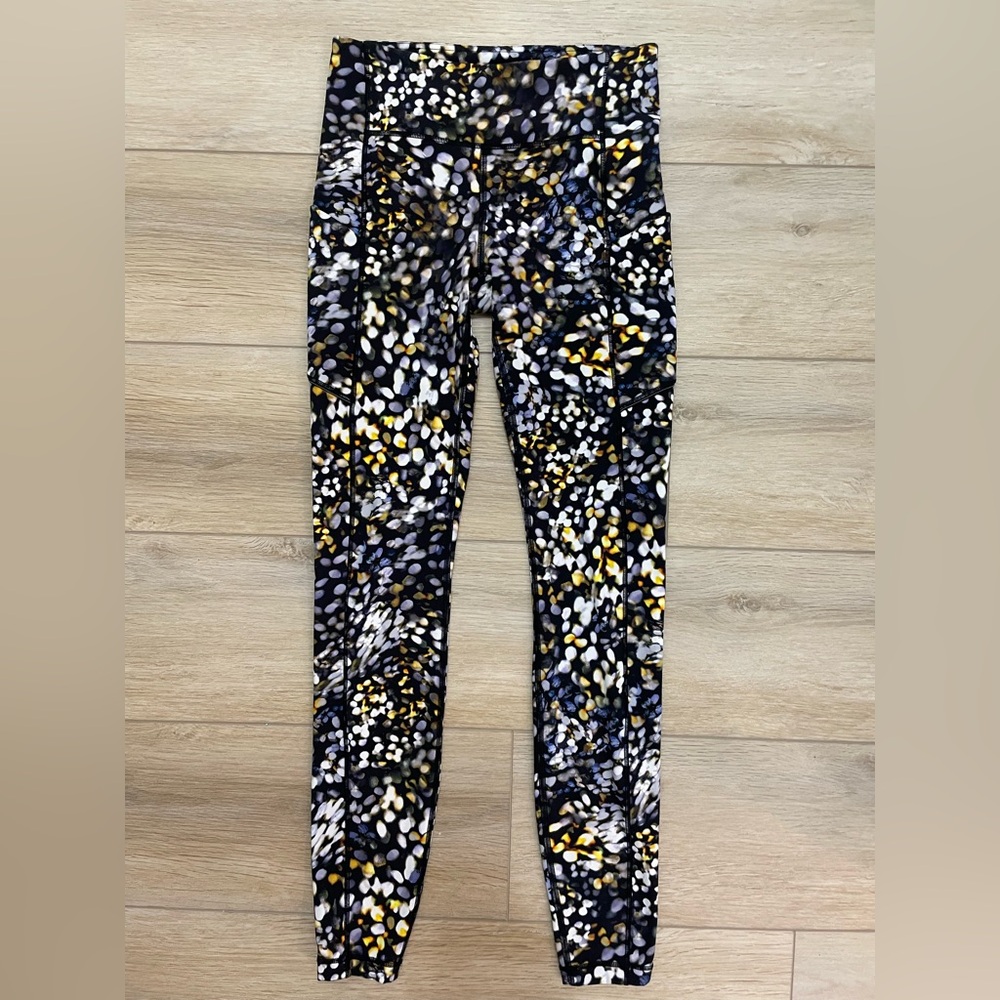 Lululemon womens speed up metropolis glow with pockets yoga leggings sz 4